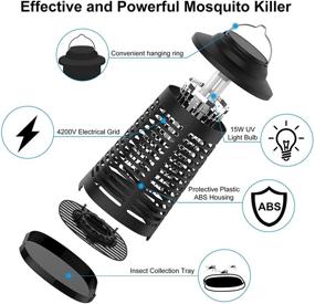 img 2 attached to 🦟 TOMPOL Bug Zapper - Powerful 4200V Electric Mosquito Zapper for Indoor and Outdoor Use - Waterproof Pest Control Insect Killer for Home, Kitchen, Backyard, Camping