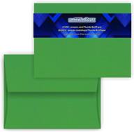 💌 25 sets of bright green 5x7 cut size cards with a-7 envelopes - matching pack for invitations, greeting cards, thank you notes, holidays, weddings, birthdays, announcements logo