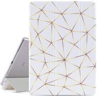 📱 drodalala air 2 case - premium pu leather folio cover for 9.7 inch ipad air 2: auto wake-sleep, adjustable stand, gold line design logo