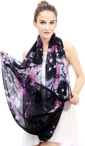 img 1 attached to 🌌 Lina & Lily Women's Universe Galaxy Print Infinity Loop Scarf: A Lightweight Fashion Accessory