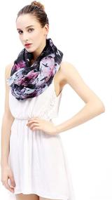 img 3 attached to 🌌 Lina & Lily Women's Universe Galaxy Print Infinity Loop Scarf: A Lightweight Fashion Accessory