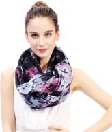 🌌 lina & lily women's universe galaxy print infinity loop scarf: a lightweight fashion accessory logo