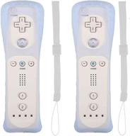 🎮 enhance your gaming experience with playhard 2 pack remote controllers – nintendo wii & wii u compatible, includes silicone cases and wrist straps (white x 2) logo