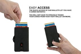 img 1 attached to 👜 TRUZT Latest 2022 RFID Blocking Wallets and Card Holders for Women and Men - Includes Money Clip and Quick Card Access - Elegant Style - Black - Complete with Gift Box
