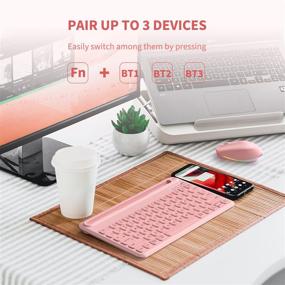 img 3 attached to Backlit Bluetooth Keyboard Compact Wireless