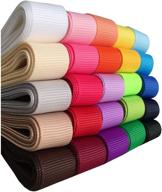 🎀 kailin 3/4" solid grosgrain ribbon set 50 yards: 25 colors, vibrant multicolour collection logo