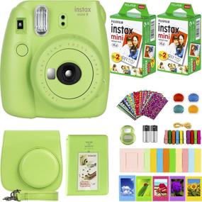 img 1 attached to FujiFilm Instax Mini 9 Instant Camera Fujifilm Instax Mini Film (40 Sheets) Bundle With Deals Number One Accessories Including Carrying Case Camera & Photo