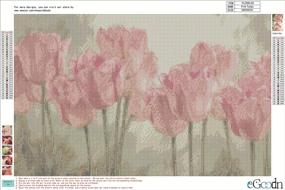 img 2 attached to 🌷 Enhance Your Décor with eGoodn 5D Diamond Painting Full Drill Art Kit - Flower Series Pink Tulips, No Frame (60x40cm)