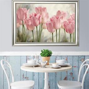 img 3 attached to 🌷 Enhance Your Décor with eGoodn 5D Diamond Painting Full Drill Art Kit - Flower Series Pink Tulips, No Frame (60x40cm)