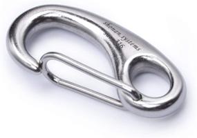 img 1 attached to 🔗 SHONAN 2 Inch Carabiner Clips: 4 Pack Flag Clips for Flag Pole, Stainless Steel 316 Marine Boat Clips - Clip Hooks for Keychain, Dog Leashes, Fishing, Camping 220 Lbs!