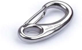 img 2 attached to 🔗 SHONAN 2 Inch Carabiner Clips: 4 Pack Flag Clips for Flag Pole, Stainless Steel 316 Marine Boat Clips - Clip Hooks for Keychain, Dog Leashes, Fishing, Camping 220 Lbs!