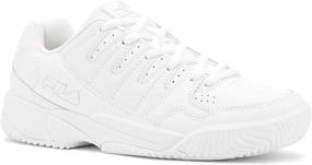 img 4 attached to 👟 FILA Women's White Pink Pickleball Shoes with Metallic Silver - Double Bounce (5PM00001-156)