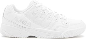 img 3 attached to 👟 FILA Women's White Pink Pickleball Shoes with Metallic Silver - Double Bounce (5PM00001-156)