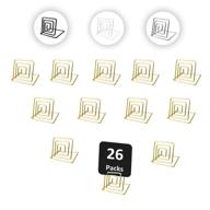 📷 urban deco 26pcs metallic gold square card holders: perfect for photos, food signs, weddings & more logo