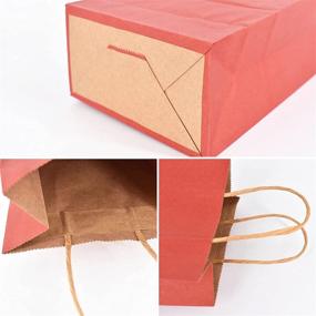 img 2 attached to 🛍️ Smarpau 20Pack Brown Paper Gift Bags with Handles - Bulk, Shopping, Kraft, Retail, Party Bags