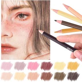 qianshan 12 Skin Tones Colored Pencils Oil Based Pre-sharpened Drawing  Pencils for Beginner Artist Coloring Book Drawing Sketching Art Project 