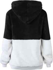 img 1 attached to 👚 Double Fuzzy Sweatshirt for Women – Faux Fleece Zip Pullover Hoodies Coat Outwear, Casual Style (S-XXL)