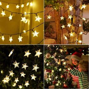 img 2 attached to Solar Star Lights: 35ft 50 LED Waterproof Twinkle Fairy String Lights for Outdoor Christmas Decor - Darknessbreak