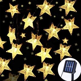 img 4 attached to Solar Star Lights: 35ft 50 LED Waterproof Twinkle Fairy String Lights for Outdoor Christmas Decor - Darknessbreak