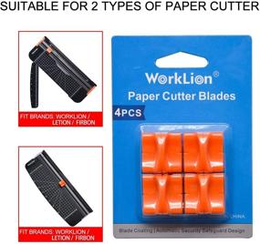 img 2 attached to 🔪 Enhanced Safety Design – A4 Paper Cutter Blade Refill (4 Pack) by WORKLION