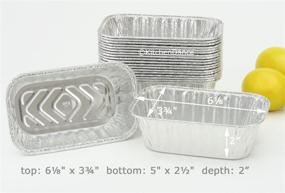 img 3 attached to 🍞 Convenient Pack of 20 Disposable Aluminum 1 lb. Mini Loaf Pans with Clear Dome Lids