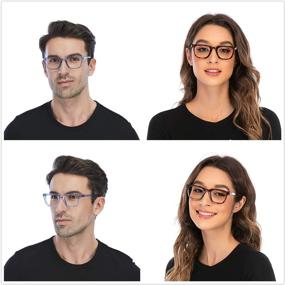 img 3 attached to 👓 DOOViC 4 Pack Computer Reading Glasses: Blue Light Blocking Anti-Eyestrain Spring Hinge Fashion Readers for Women Men 1.50 Strength - Ultimate Eyecare Solution