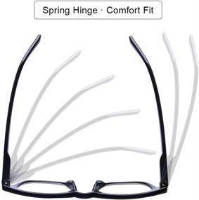 img 1 attached to 👓 DOOViC 4 Pack Computer Reading Glasses: Blue Light Blocking Anti-Eyestrain Spring Hinge Fashion Readers for Women Men 1.50 Strength - Ultimate Eyecare Solution