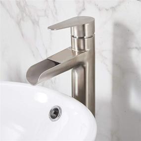 img 1 attached to 🚰 Commercial Waterfall Brushed Bathroom Faucet by VCCUCINE