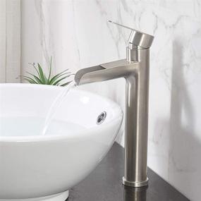 img 4 attached to 🚰 Commercial Waterfall Brushed Bathroom Faucet by VCCUCINE