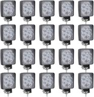 🚛 lumitek 20pcs 48w led light bar: powerful 4inch square flood lights for trucks, off-road adventure vehicles, atv, suv, utv, 4wd, jeep, boat logo