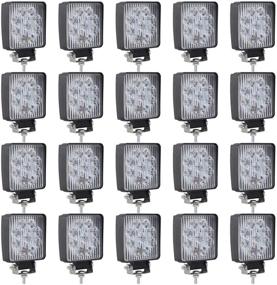 img 4 attached to 🚛 Lumitek 20PCS 48W Led Light Bar: Powerful 4inch Square Flood Lights for Trucks, Off-Road Adventure Vehicles, ATV, SUV, UTV, 4WD, Jeep, Boat