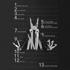 img 3 attached to 🔧 ATECH Original Multitool Needle Nose Survival: Your Ultimate Companion for Outdoor Adventures