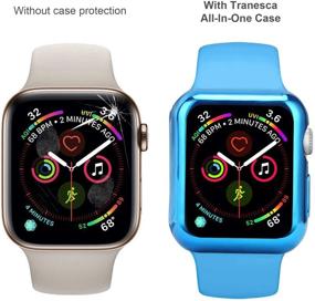 img 1 attached to 🍎 Tranesca 8-пакет 38 мм Apple Watch чехол с HD ясным ультратонким защитным экраном TPU, совместимый с Apple Watch Series 2 и Series 3 (прозрачный, черный, золотой, розовое золото, красный, синий, зеленый, серебряный)