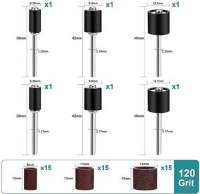 img 1 attached to 🛠️ Ultimate Rotary Tool Accessories Kit for Dremel - 96pcs, Including 45pcs Wire Brush Wheels, 45pcs Drum Sander Sanding Sleeves, 6pcs Drum Mandrels, Ideal for Die Grinder - Cleaning, Buffing, and Polishing