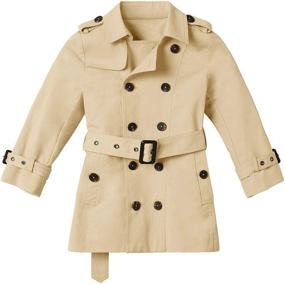 img 2 attached to 🧥 Introducing Stylish Lightweight Trench Breasted Classic Outwear for Boys' Clothing