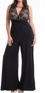 👗 plus size mesh long sleeves v neck wide pants jumpsuit - red dot boutique 701 logo