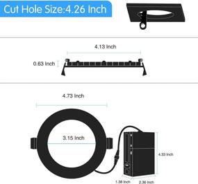 img 1 attached to 🔦 JJC 4 Inch Slim LED Recessed Lighting with Junction Box - Ultra-Thin LED Canless Ceiling Down Lights, 3000K Warm White, 9W 60W Eqv, 650LM Dimmable Wafer Light, IC Rated - Pack of 12