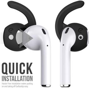 img 2 attached to 🎧 3 пары черных наушниковых крючков и накладок EarBuddyz 2.0 для Apple AirPods 1 & 2, наушников EarPods, наушников, наушников