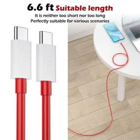 img 2 attached to ⚡ Супербыстрая зарядка с помощью кабеля USB C к USB C для Oneplus, Samsung, Pixel, MacBook и других - 2 штуки, 6,6 футов