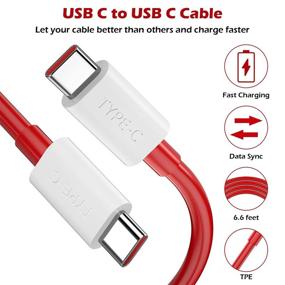 img 3 attached to ⚡ Супербыстрая зарядка с помощью кабеля USB C к USB C для Oneplus, Samsung, Pixel, MacBook и других - 2 штуки, 6,6 футов