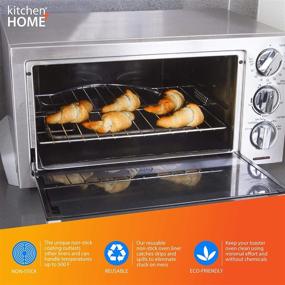 img 2 attached to 🔥 Kitchen + Home Toaster Oven Liner - Premium Non-stick Reusable Heavy Duty 100% PFOA & BPA Free Liner