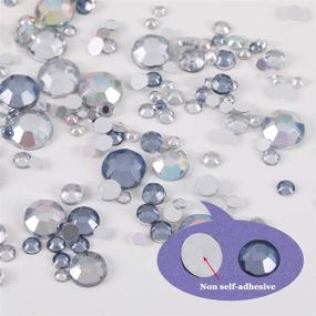 img 1 attached to Silver Acrylic Flatback Diamante Rhinestones: Mixed Size Round Acrylic Gems for DIY Crafts, Handicrafts, Clothes, Bags, and Shoes Decorations (3mm-10mm)