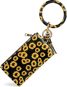 img 4 attached to Sunflower Lightweight Leather 🌻 Wristlet - Women's Handbags & Wallets