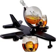 🛩️ exquisite airplane whiskey decanter globe: perfect gift for aviation enthusiasts logo