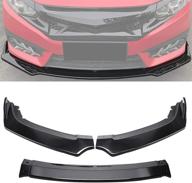 🚘 motorfansclub front bumper lip splitter for honda civic 2016-2018: trim protection spoiler logo