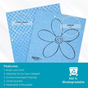 img 1 attached to SKOY Eco-Friendly Cleaning Cloth (4-Pack: Assorted Colors) - 4 Count, Sustainable Cleaning Cloths