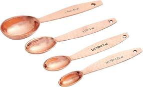 img 3 attached to Set of 4 Old Dutch Solid Copper Measuring Cups and Spoons - Various Sizes