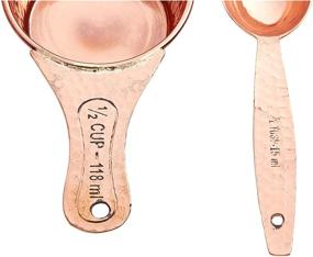 img 1 attached to Set of 4 Old Dutch Solid Copper Measuring Cups and Spoons - Various Sizes