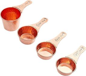 img 2 attached to Set of 4 Old Dutch Solid Copper Measuring Cups and Spoons - Various Sizes