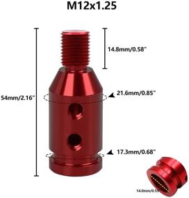 img 2 attached to 🚗 Universal Car Shift Knob Adapter - Monrand Aluminum Alloy M12x1.25 Gear Shift Knob Adapter for Non-Threaded Manual Transmission in Cars